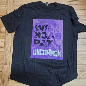 Source Unknown Black and Purple Graphic Tee